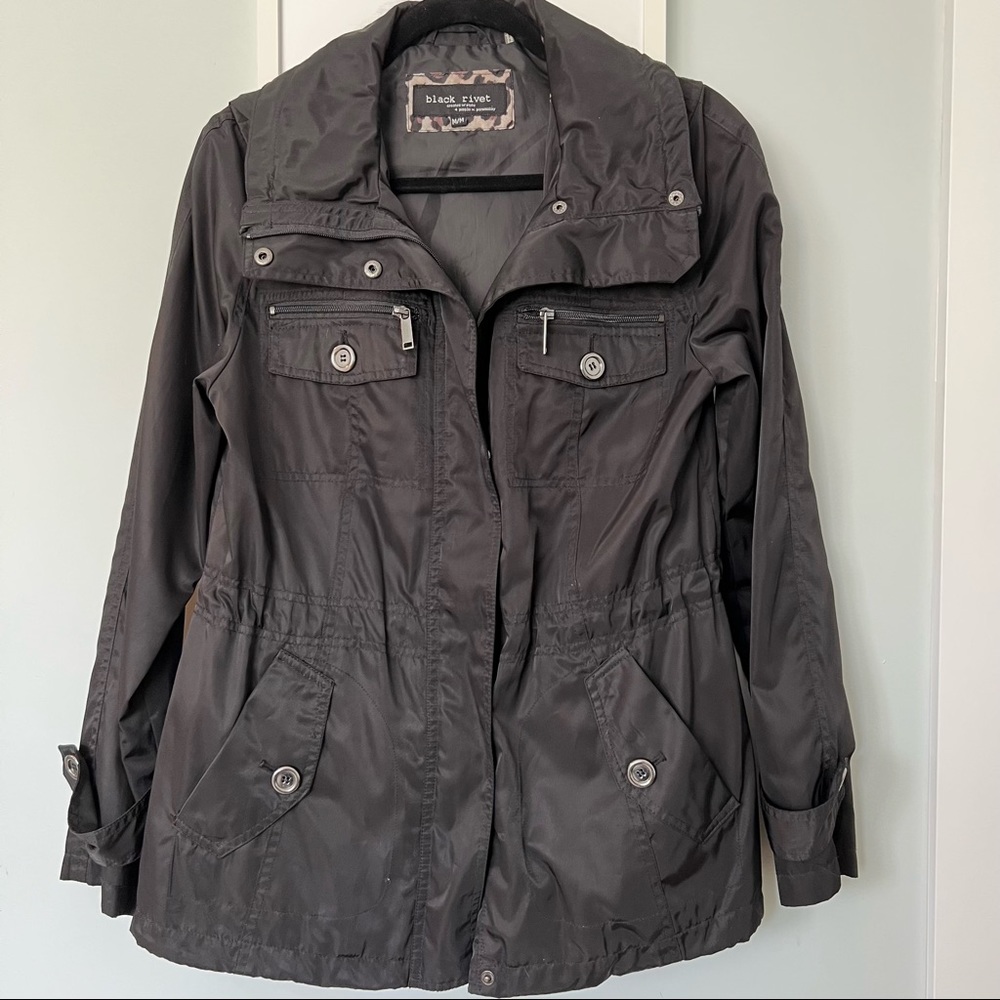 Black Lightweight Utility Jacket -Size M